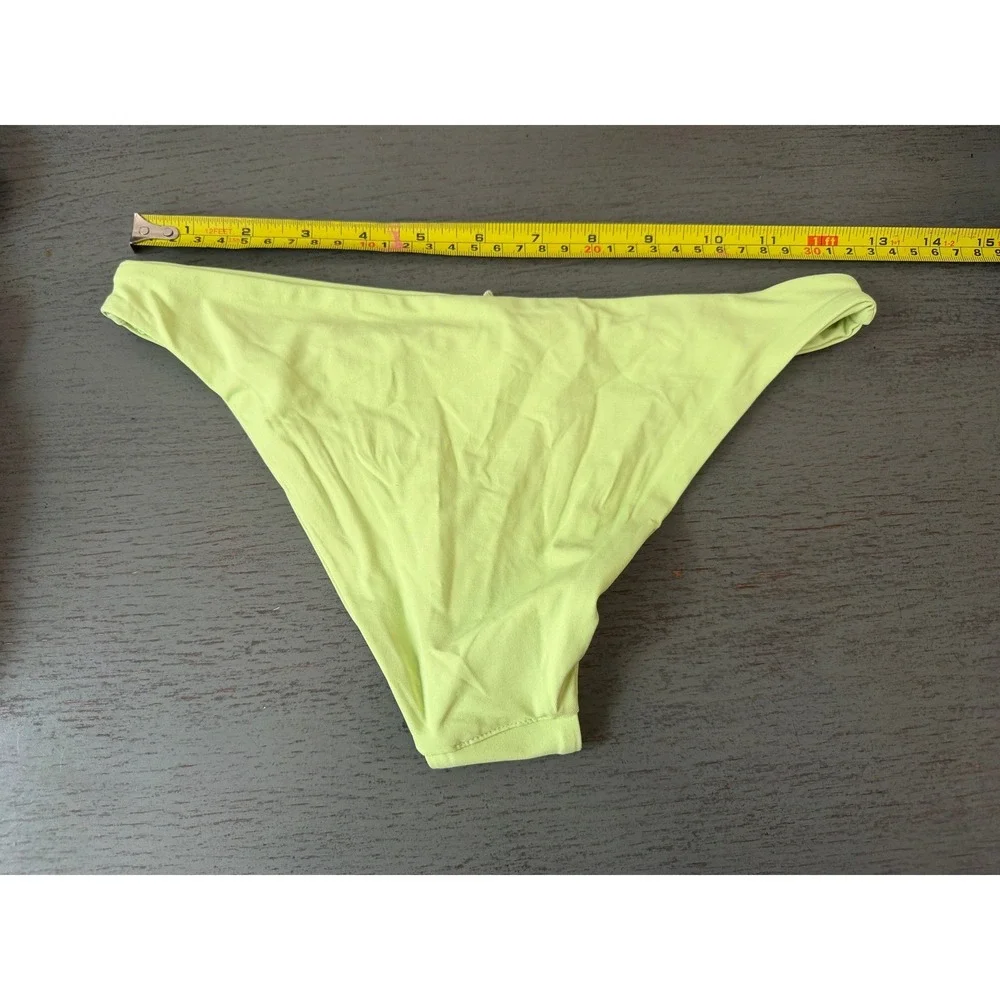 L*Space Lime Green Bikini Bottom XS Low Rise Swimwear Made in USA NWOT